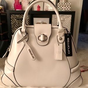 Cromia Beautiful White Leather Bag